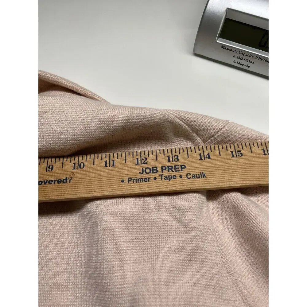 J. Crew Sophie Sweater Blazer XS Wool Open Pockets Blush Pink Cardigan Minimal - Picture 13 of 15